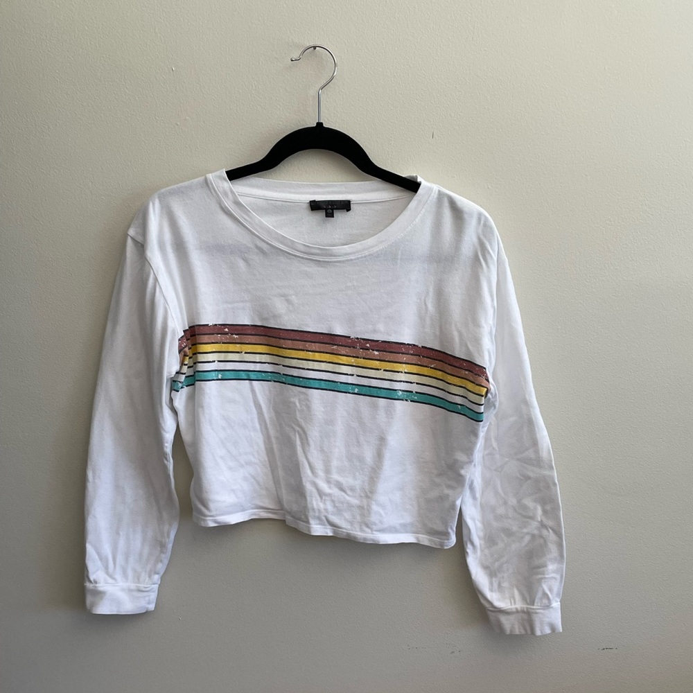 Cropped long sleeve tee in Size M